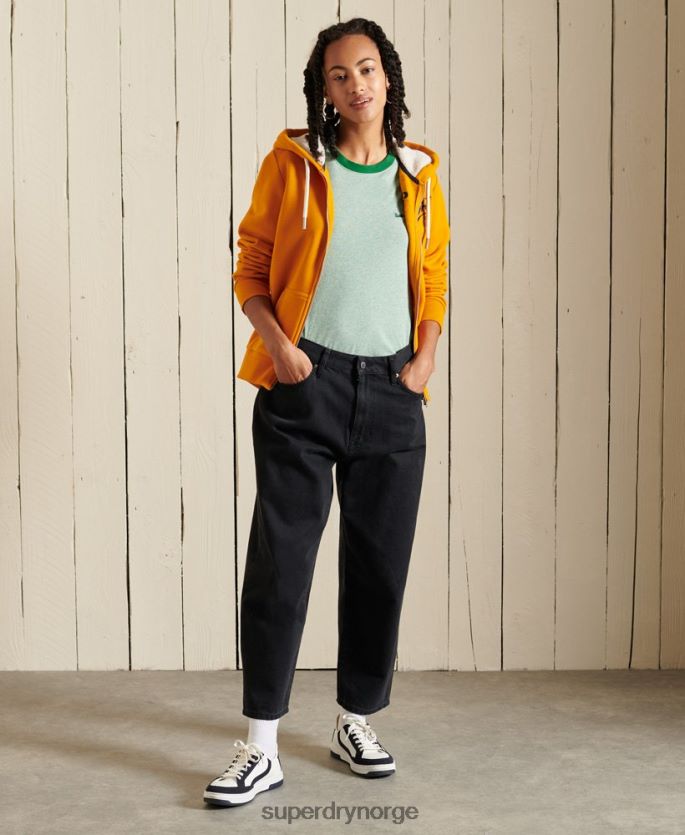 Superdry grønn klær 86P46D6282 vintage t-skjorte med ringer med logo i økologisk bomull kvinner