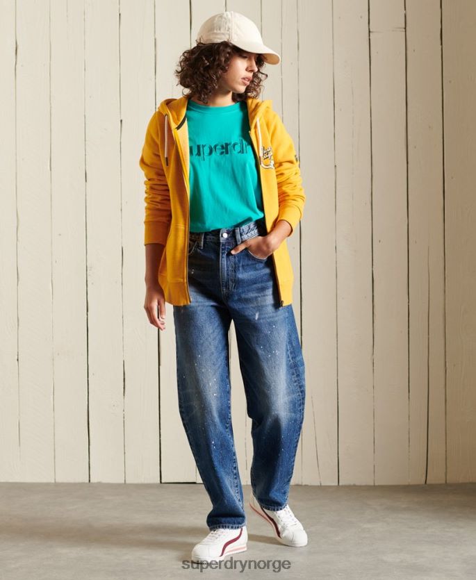 Superdry grønn klær 86P46D6303 core logo source t-skjorte kvinner