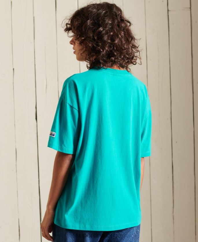 Superdry grønn klær 86P46D6303 core logo source t-skjorte kvinner