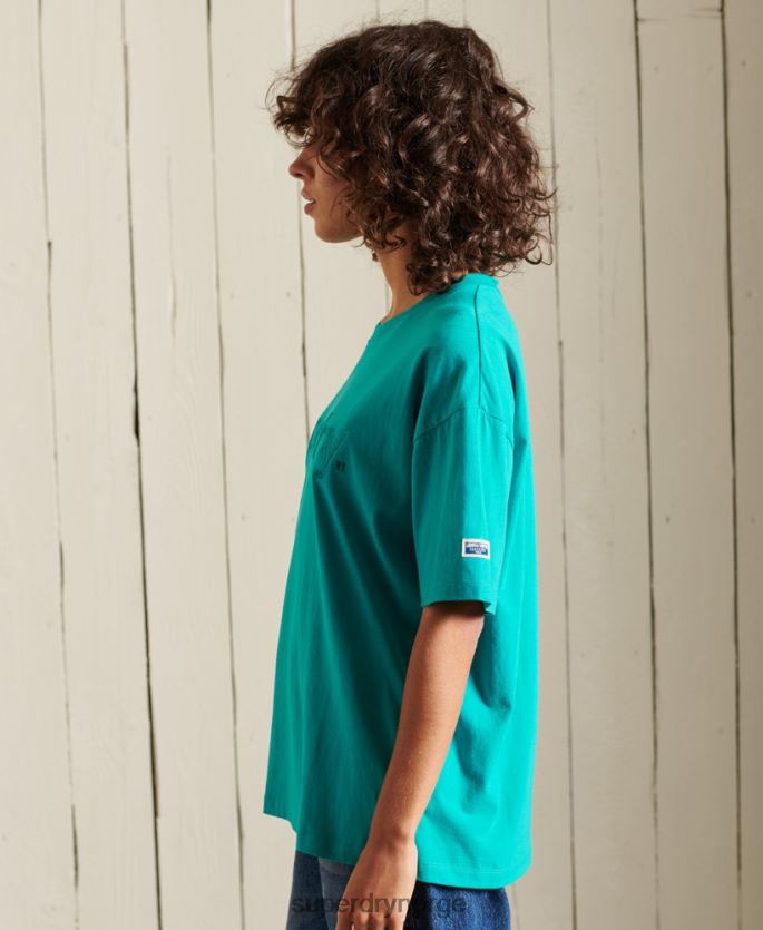 Superdry grønn klær 86P46D6303 core logo source t-skjorte kvinner