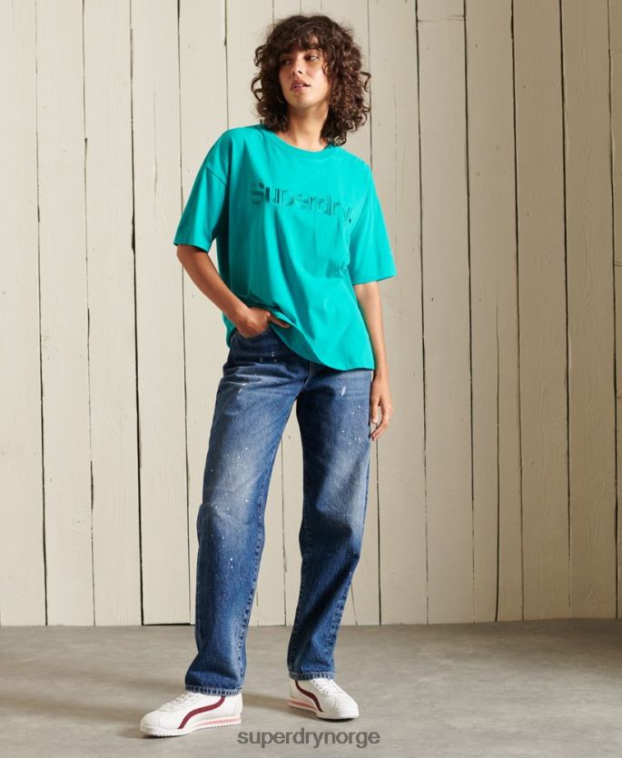 Superdry grønn klær 86P46D6303 core logo source t-skjorte kvinner