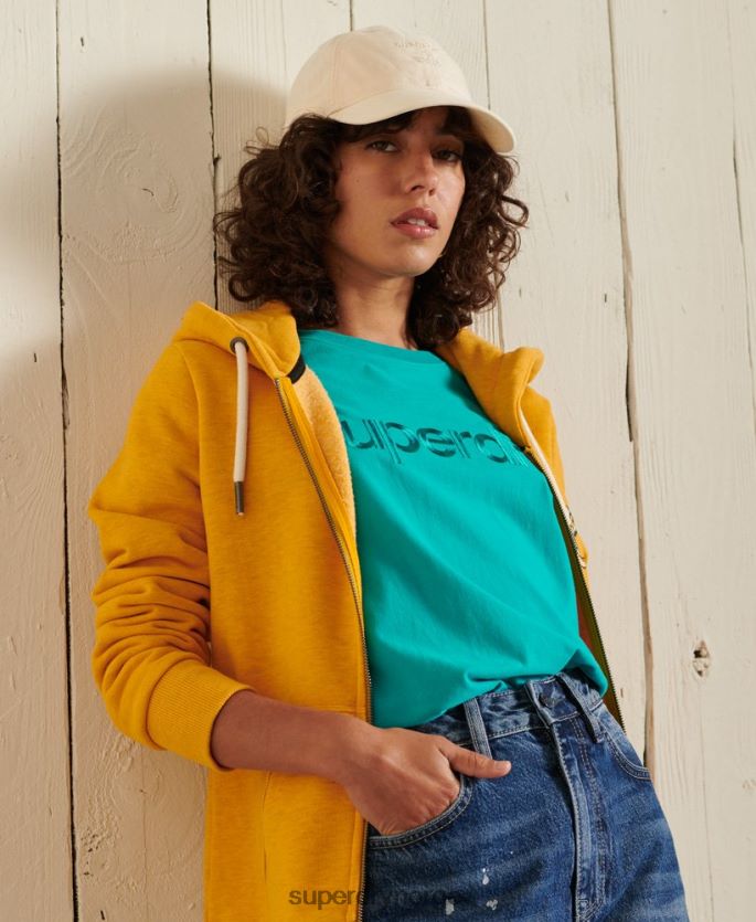 Superdry grønn klær 86P46D6303 core logo source t-skjorte kvinner