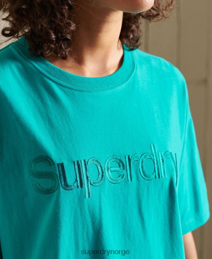 Superdry grønn klær 86P46D6303 core logo source t-skjorte kvinner