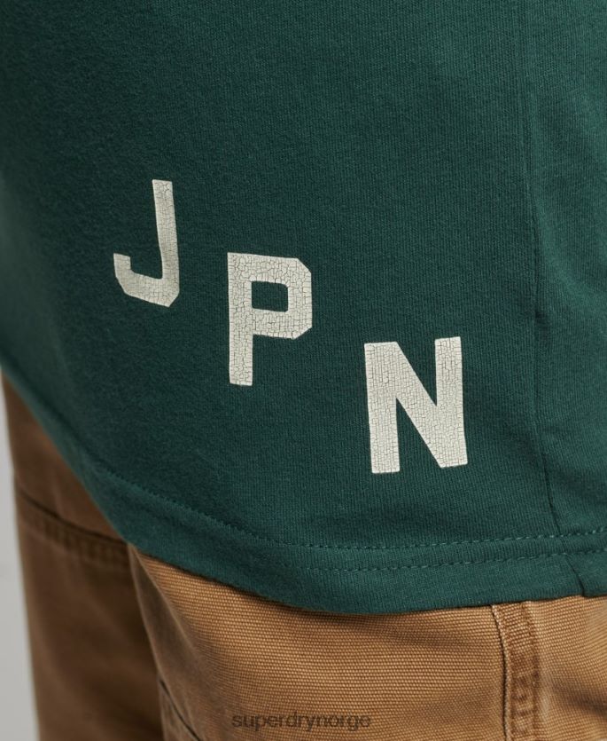 Superdry grønn klær 86P46D6762 løs passform klassisk t-skjorte for friidrett kvinner