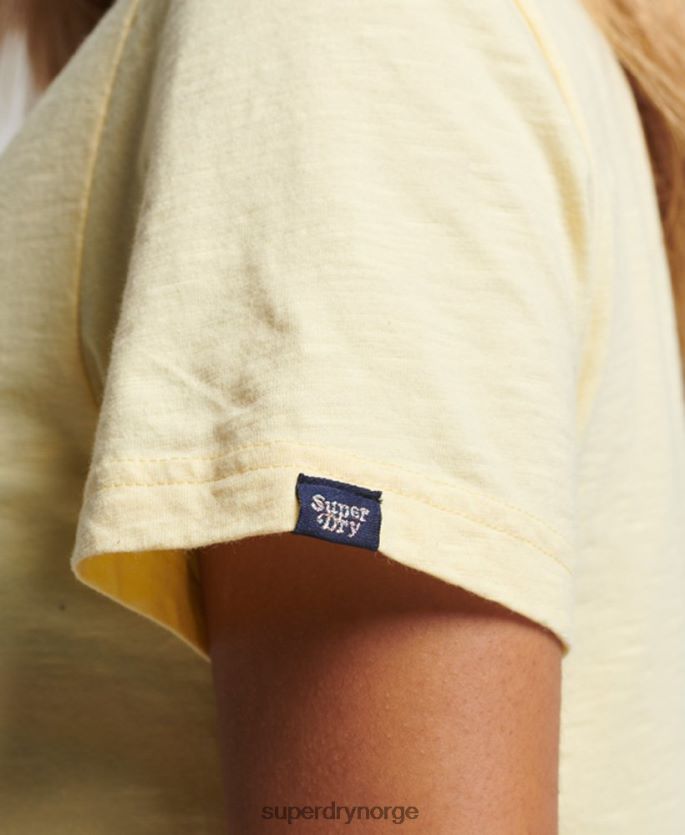 Superdry gul klær 86P46D2178 vintage regnbue t-skjorte kvinner