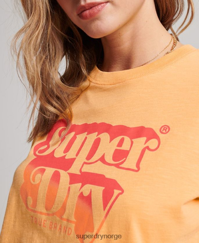 Superdry gul klær 86P46D2267 vintage skygge t-skjorte kvinner