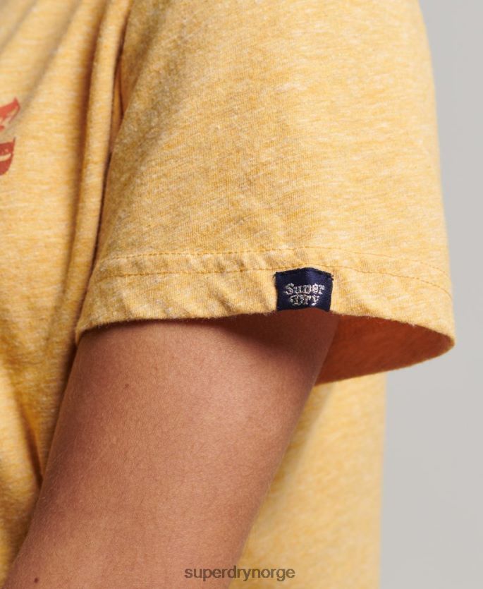 Superdry gul klær 86P46D2666 vintage nostalgi t-skjorte kvinner