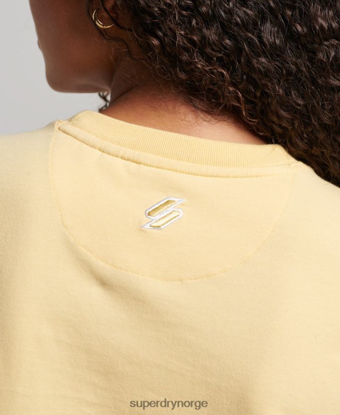 Superdry gul klær 86P46D2667 grafisk 90-talls t-skjorte kvinner