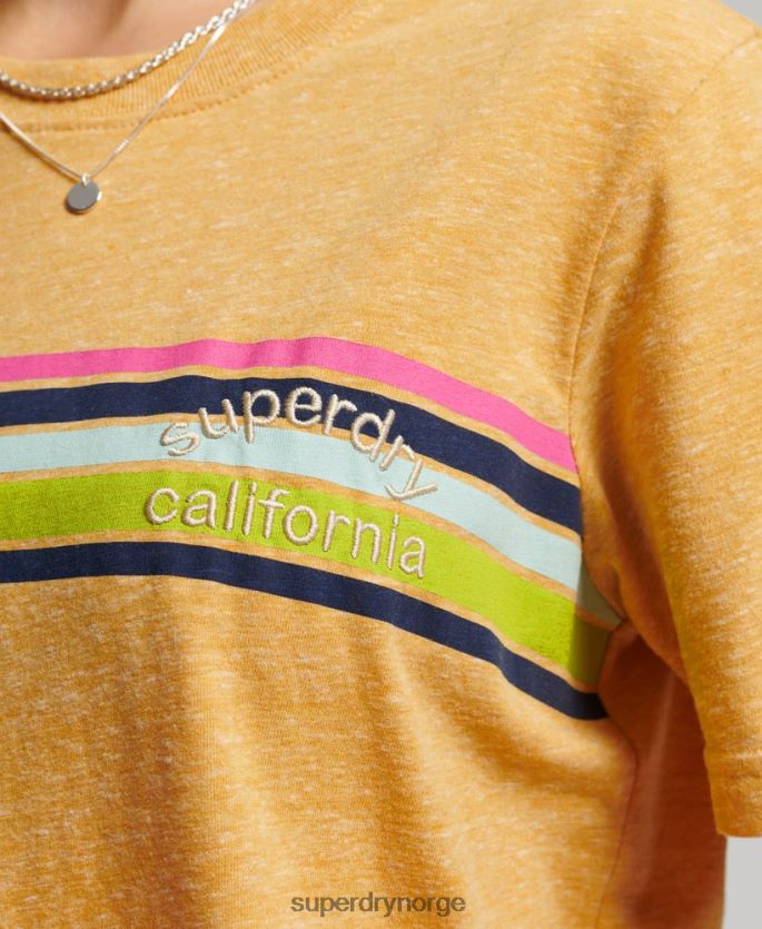 Superdry gul klær 86P46D2710 vintage flott utendørs t-skjorte kvinner