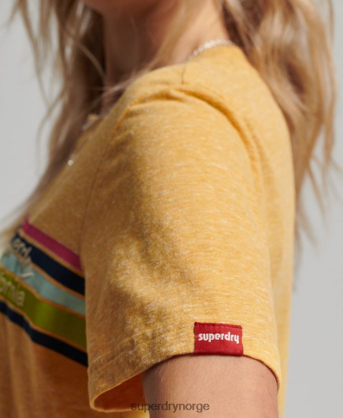 Superdry gul klær 86P46D2710 vintage flott utendørs t-skjorte kvinner