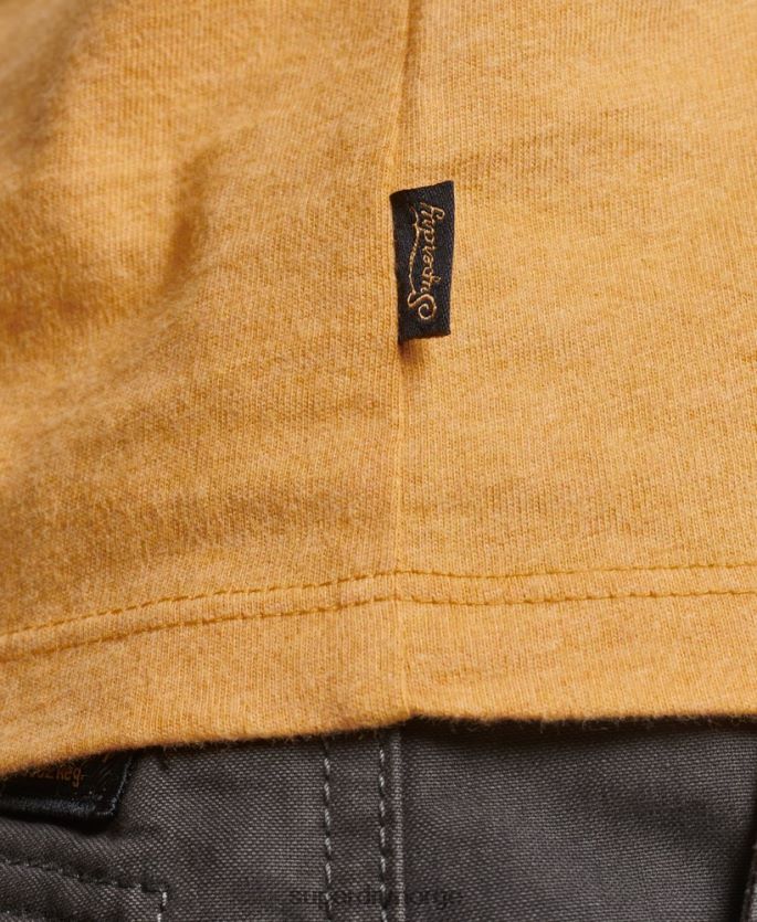 Superdry gul klær 86P46D2750 vintage t-skjorte med capsermer med logo kvinner