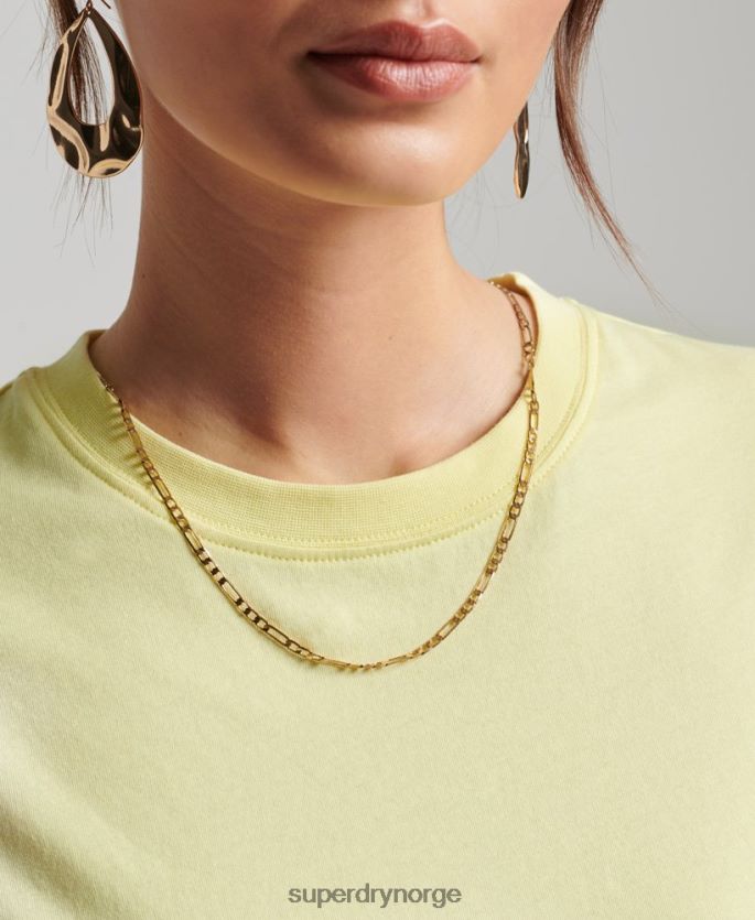 Superdry gul klær 86P46D6250 essensiell t-skjorte for studioer i økologisk bomull kvinner