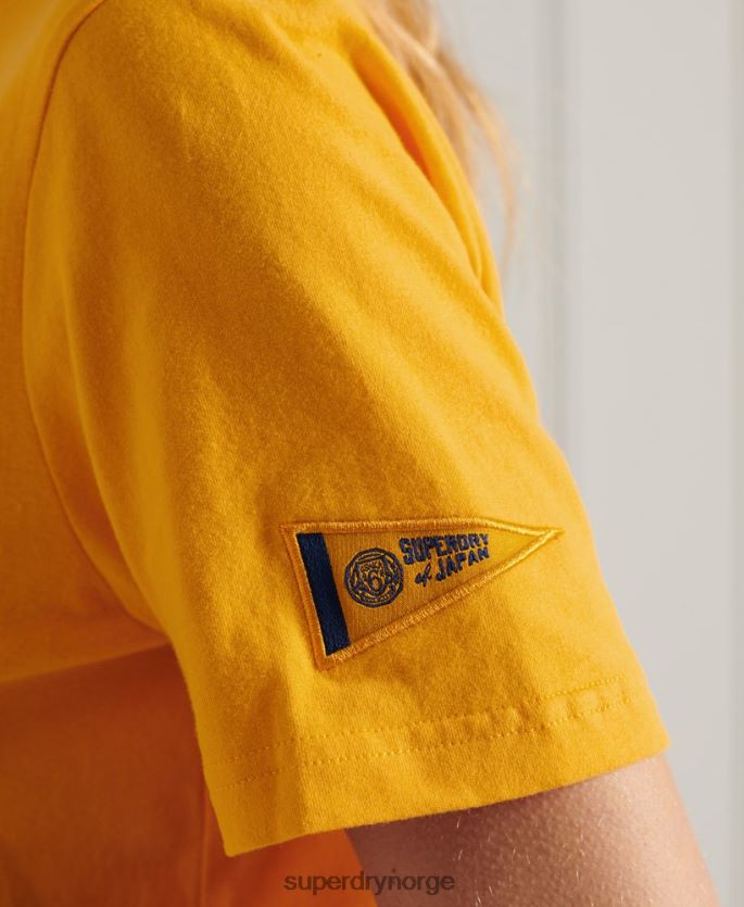 Superdry gull klær 86P46D2795 kollegial atletisk union t-skjorte kvinner