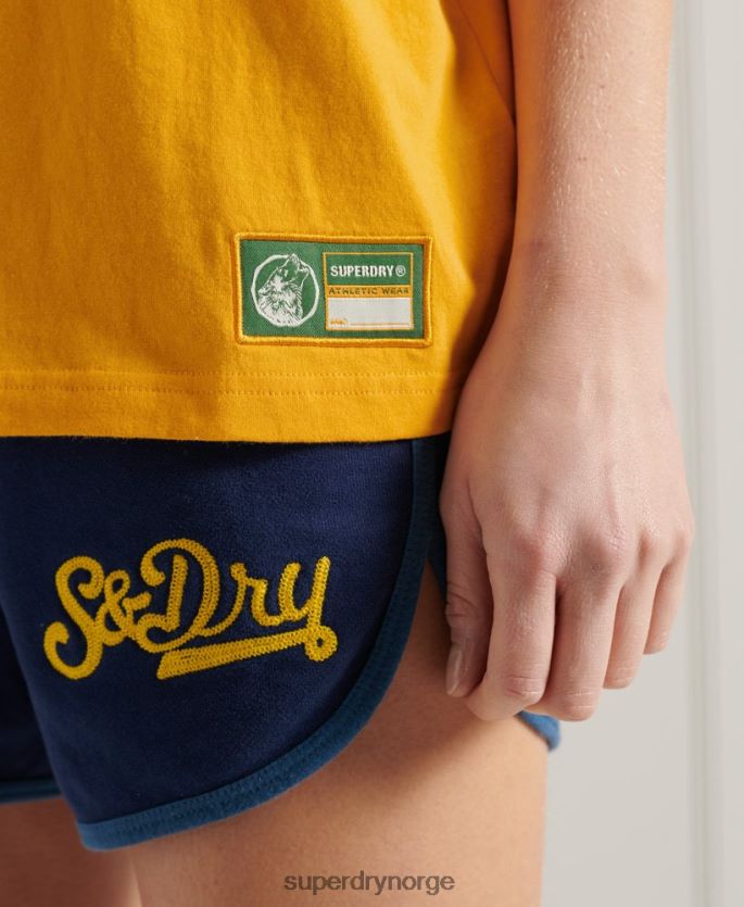 Superdry gull klær 86P46D2795 kollegial atletisk union t-skjorte kvinner