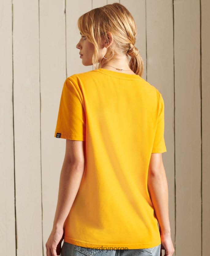 Superdry gull klær 86P46D6244 t-skjorte med kjernelogo kvinner