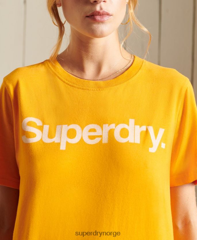 Superdry gull klær 86P46D6244 t-skjorte med kjernelogo kvinner