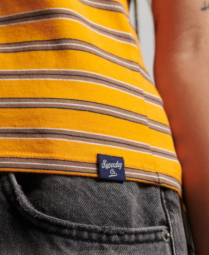 Superdry gull klær 86P46D6252 vintage cropped t-skjorte kvinner