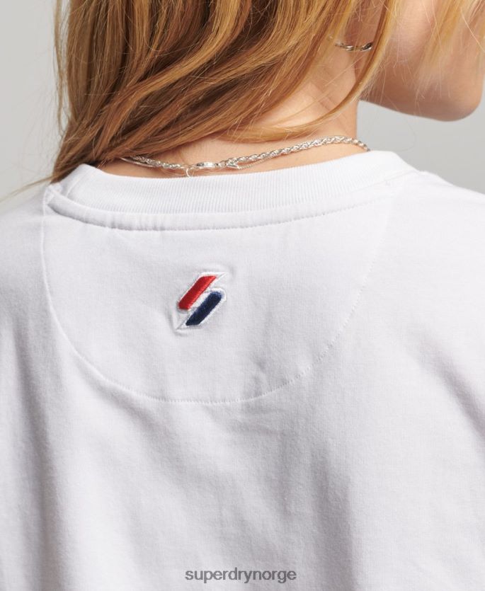 Superdry hvit klær 86P46D2240 grafisk 90-talls t-skjorte kvinner