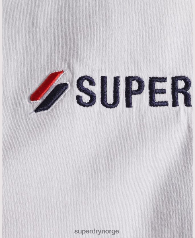 Superdry hvit klær 86P46D2673 løs t-skjorte med logoapplikasjon kvinner