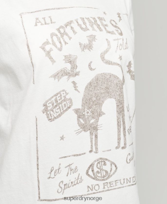 Superdry hvit klær 86P46D2687 vintage himmelsk t-skjorte kvinner