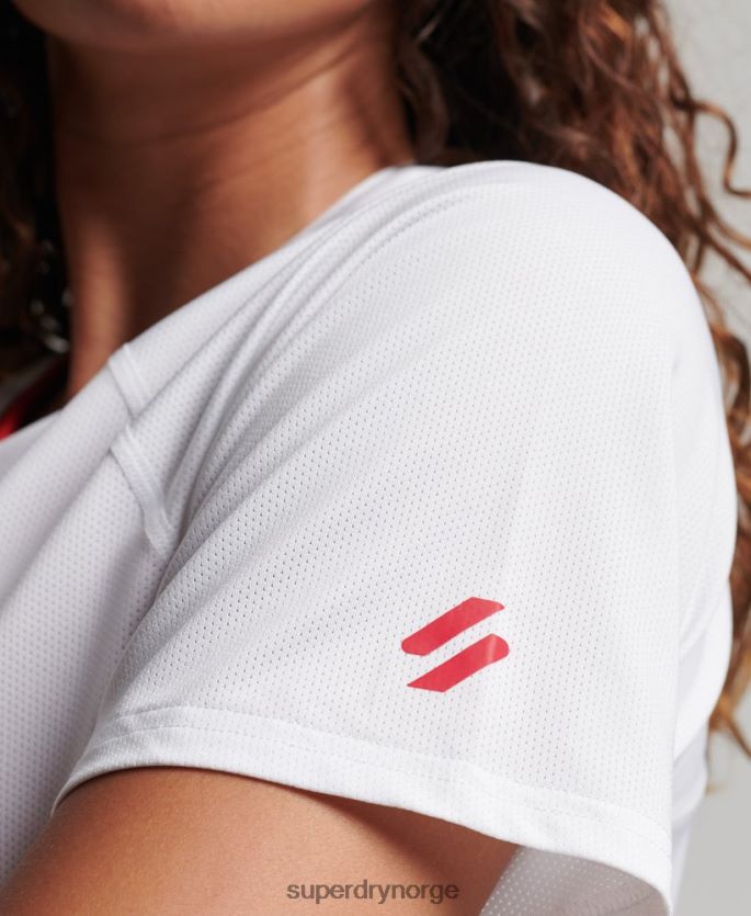 Superdry hvit klær 86P46D2709 core aktiv t-skjorte kvinner