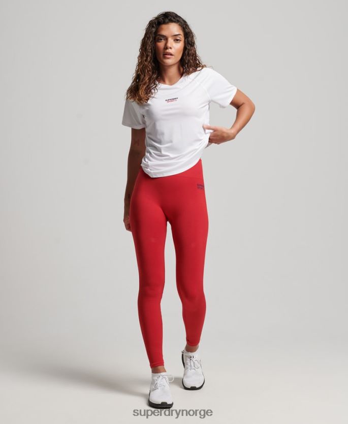 Superdry hvit klær 86P46D2709 core aktiv t-skjorte kvinner