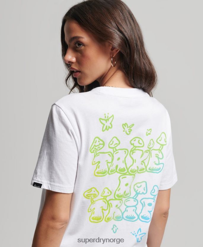 Superdry hvit klær 86P46D2736 woodland grafisk t-skjorte kvinner
