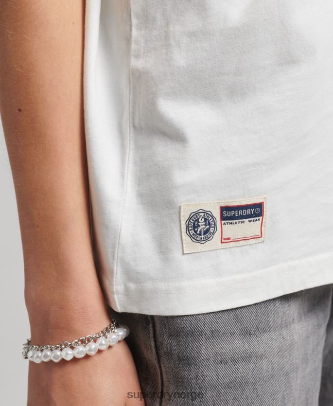 Superdry hvit klær 86P46D2777 script stil college t-skjorte kvinner
