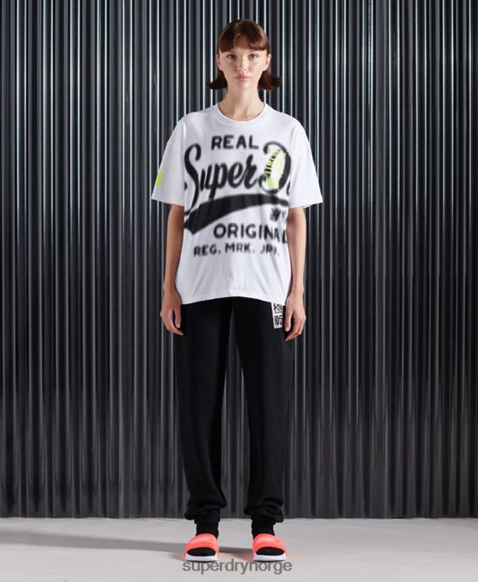 Superdry hvit klær 86P46D2788 super 5 deconstruct t-skjorte kvinner