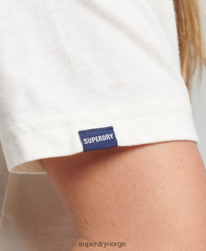 Superdry hvit klær 86P46D2803 trade tab t-skjorte kvinner