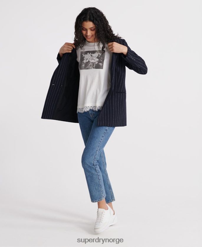 Superdry hvit klær 86P46D2805 tilly blonder grafisk t-skjorte kvinner