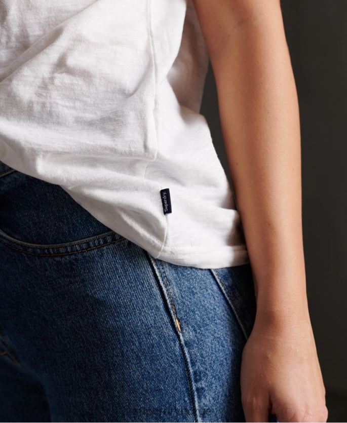 Superdry hvit klær 86P46D2830 retro stripe t-skjorte kvinner