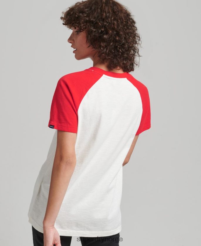 Superdry hvit klær 86P46D2837 vintage logo arv t-skjorte kvinner