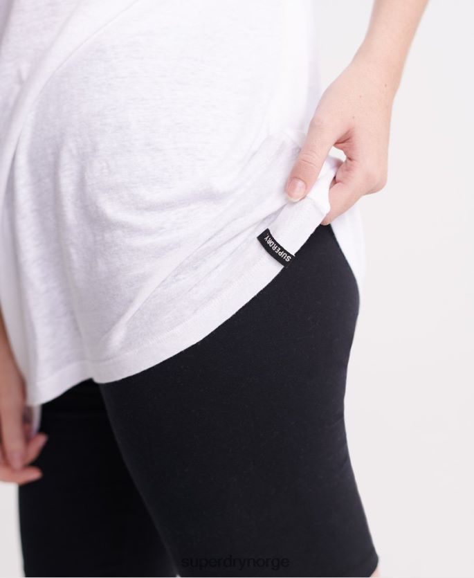 Superdry hvit klær 86P46D2839 ørken lin t-skjorte kvinner