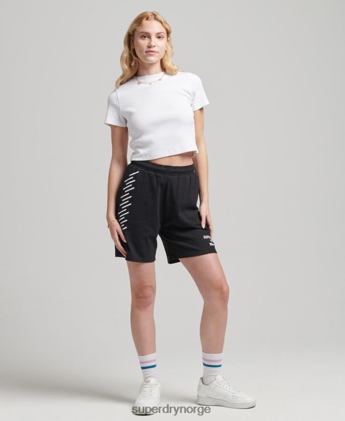 Superdry hvit klær 86P46D2843 kode arv crop fit t-skjorte kvinner