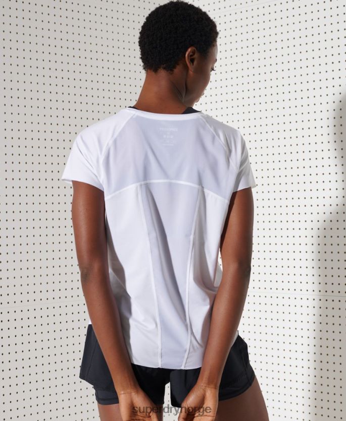 Superdry hvit klær 86P46D2844 løpefri t-skjorte kvinner