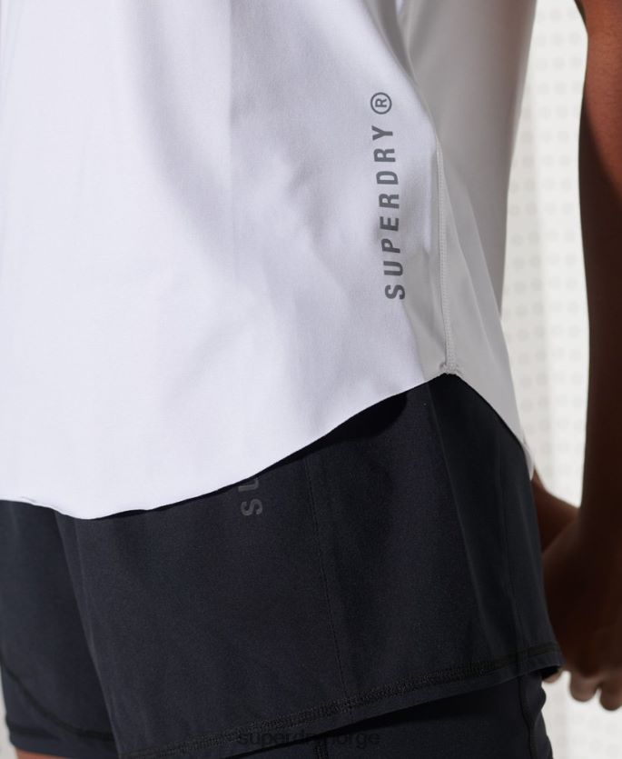 Superdry hvit klær 86P46D2844 løpefri t-skjorte kvinner