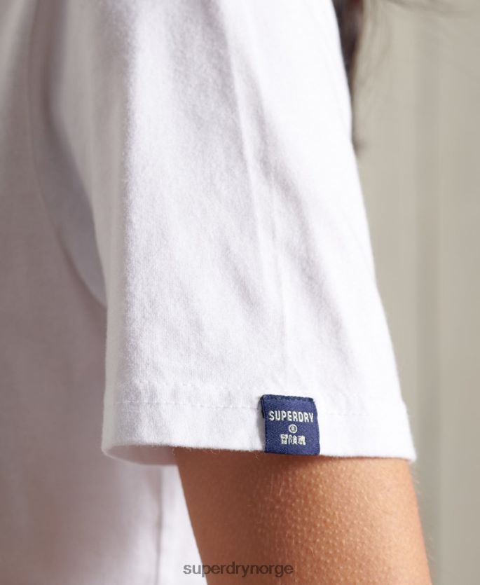 Superdry hvit klær 86P46D2852 vintage logo infill t-skjorte kvinner