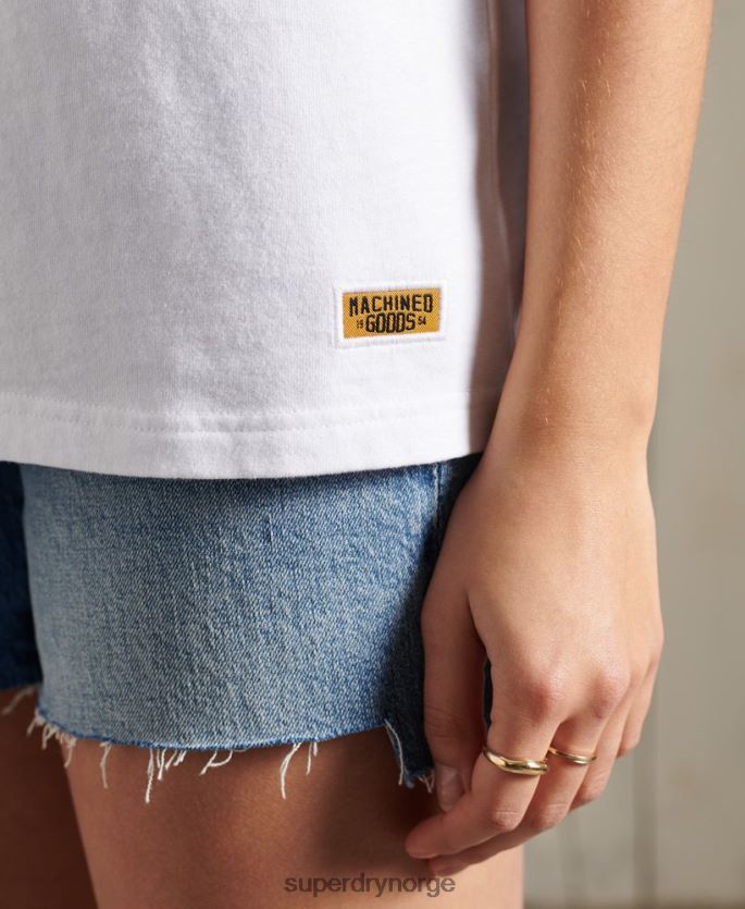 Superdry hvit klær 86P46D2859 glitter sparkle standard vekt t-skjorte kvinner