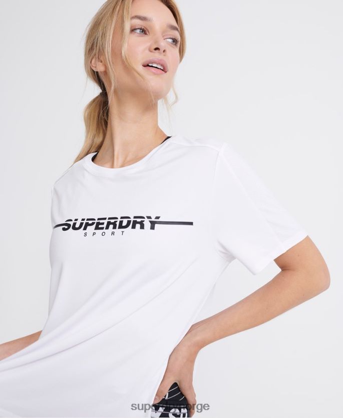 Superdry hvit klær 86P46D2865 treningsstudio t-skjorte kvinner