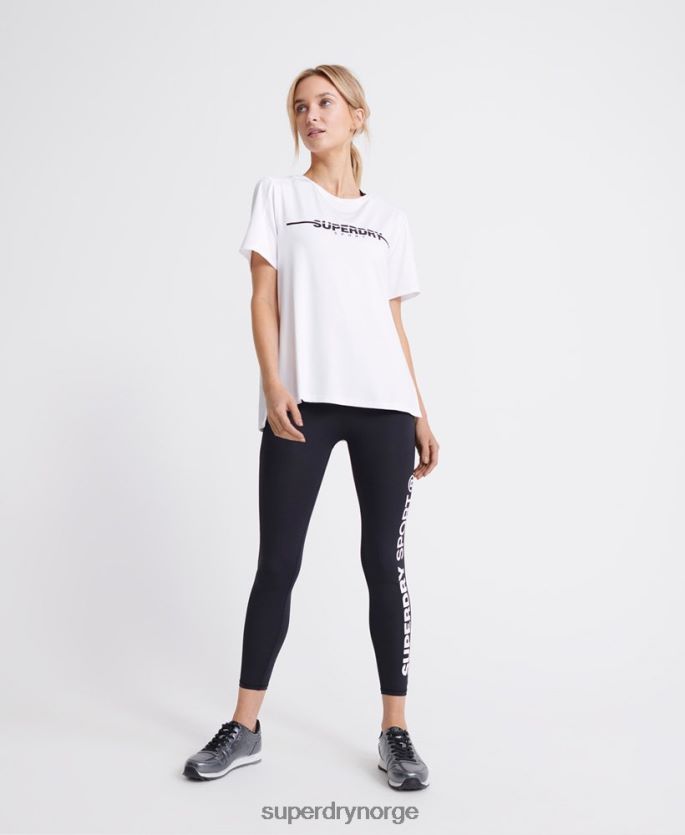 Superdry hvit klær 86P46D2865 treningsstudio t-skjorte kvinner