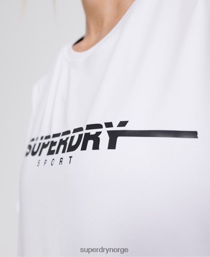 Superdry hvit klær 86P46D2865 treningsstudio t-skjorte kvinner