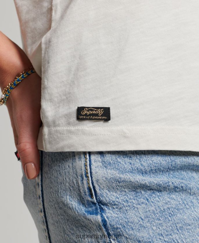 Superdry hvit klær 86P46D2928 vintage logo narrativ t-skjorte kvinner