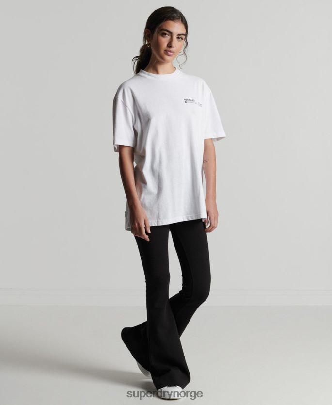 Superdry hvit klær 86P46D6255 resirkulert mikro topp t-skjorte kvinner