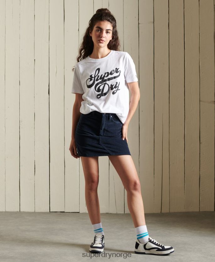 Superdry hvit klær 86P46D6269 svart ut t-skjorte kvinner