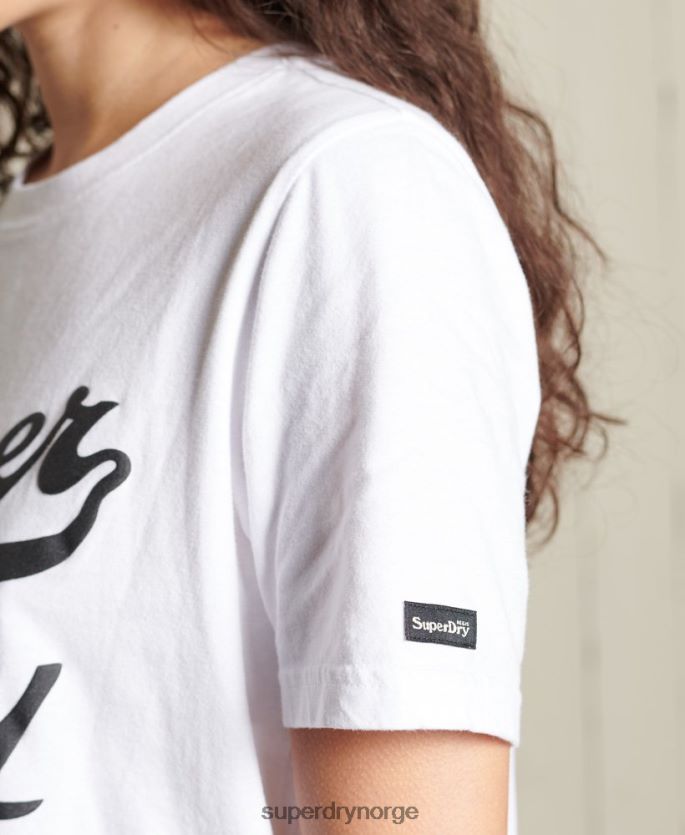 Superdry hvit klær 86P46D6269 svart ut t-skjorte kvinner