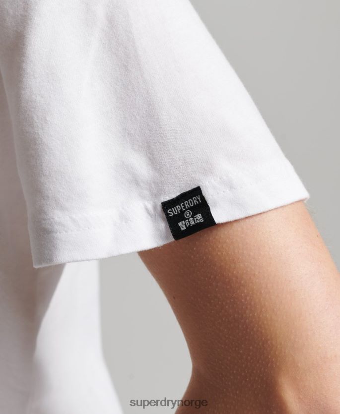 Superdry hvit klær 86P46D6279 t-skjorte med kjernelogo kvinner