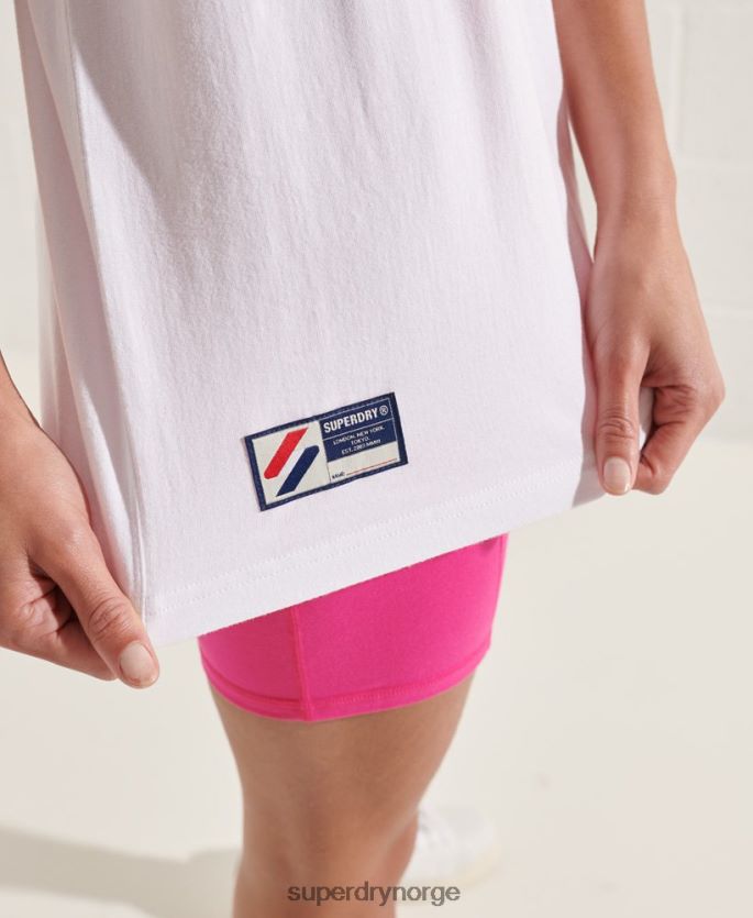 Superdry hvit klær 86P46D6289 bedriftslogo Brights t-skjorte kvinner