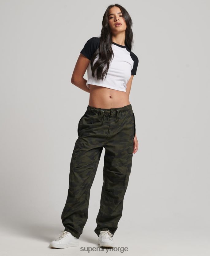 Superdry hvit klær 86P46D6290 beskåret baseball t-skjorte i økologisk bomull kvinner