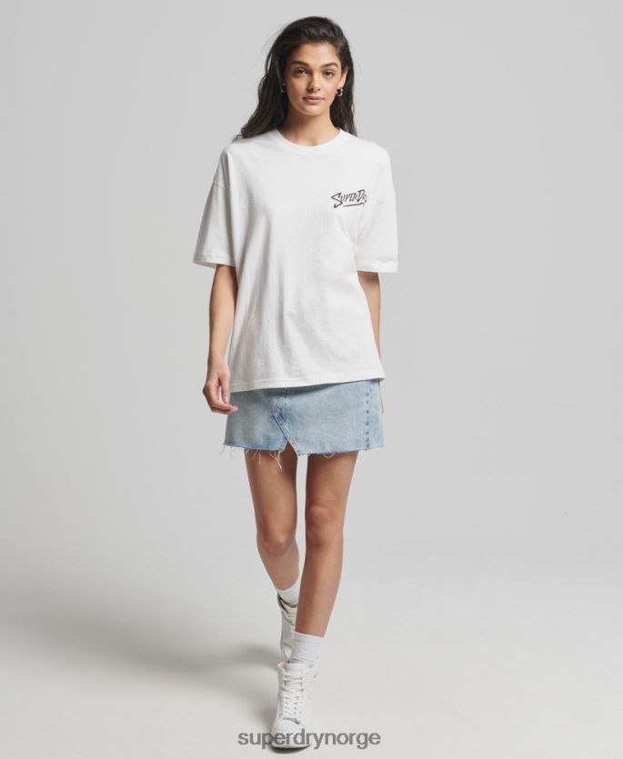 Superdry hvit klær 86P46D6301 vintage cali t-skjorte kvinner